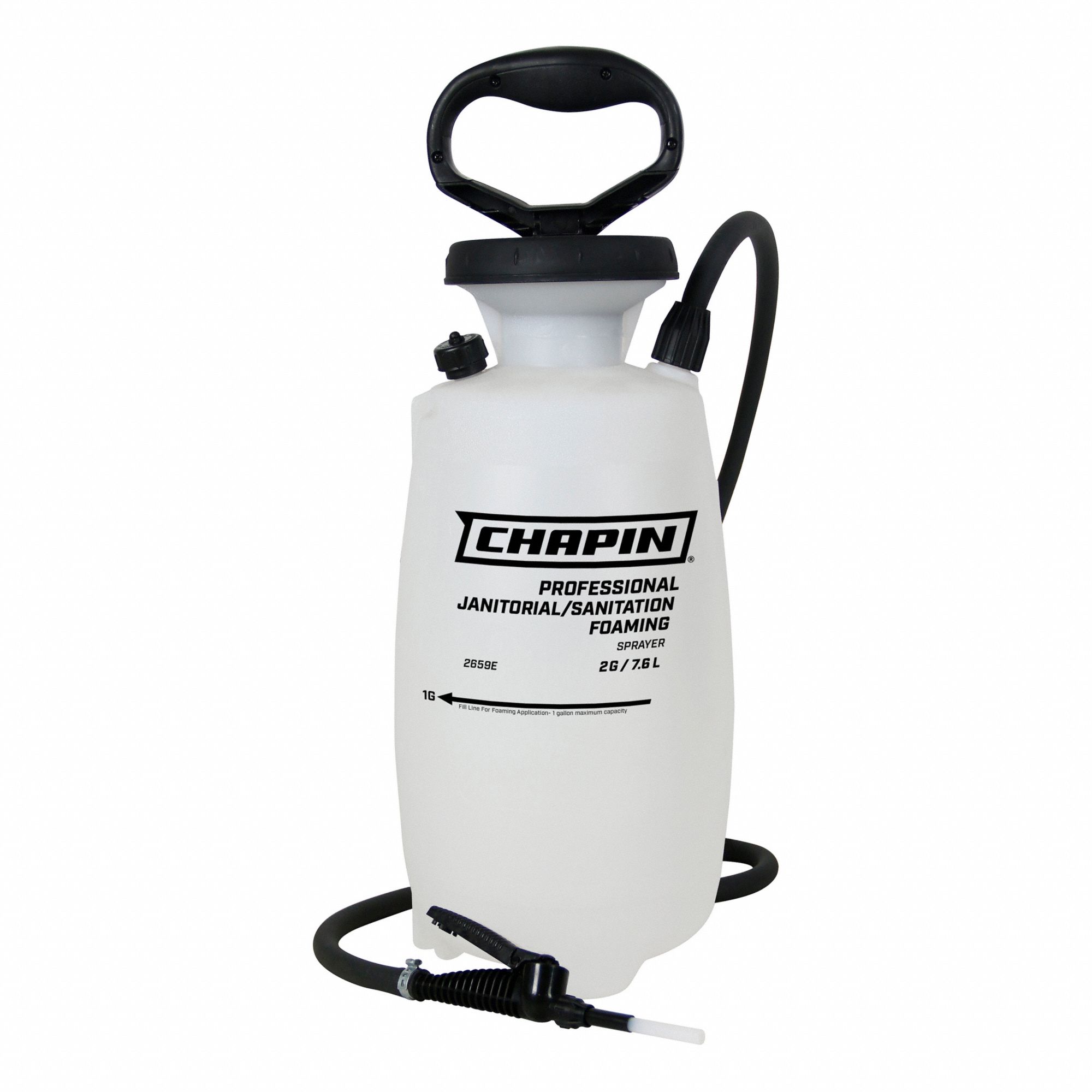 SPRAYER/FOAMER, 120 IN COIL HOSE/12 IN WAND, 2 GAL/7.6 L, POLY/VITON