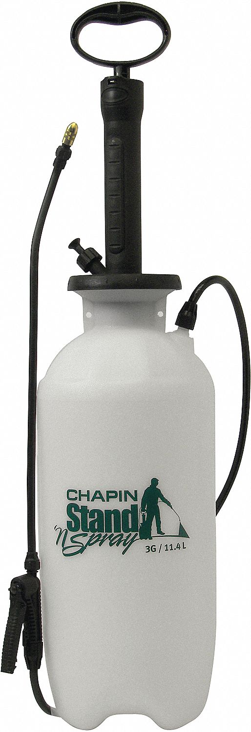 SPRAYER, STAND N SPRAY, 3 GAL/11.4 L, 34 IN HOSE/18 IN WAND, BRASS/PVC/POLY/NITRILE