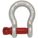 ANCHOR SHACKLE, SCREW PIN, S209, 4 1/8 X 2.75 IN, BODY 2 1/2 IN, CARBON ST/ALLOY ST