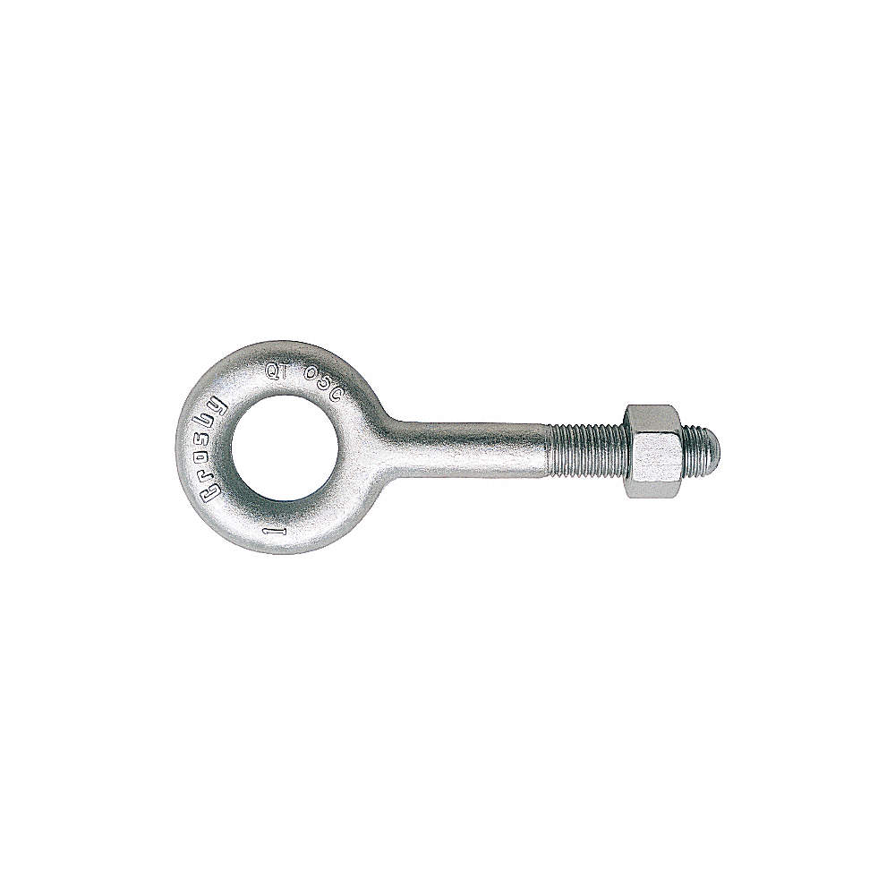 11.19 Length x 3 Width 3/4 x 8 Crosby 1043613 Regular Nut Eye Bolts Working Load Limit: 7200 lb Forged Carbon Galvanized 