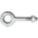 REGULAR NUT EYE BOLT, GALVANIZED, STRAIGHT LINE PULL, 2600 LBS, 1/2 X 6 IN, FORGED STEEL