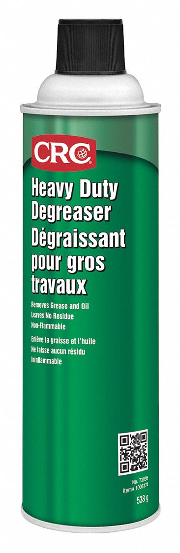 DEGREASER, HEAVY-DUTY, AEROSOL, CHLORINATED, NON-FLAMMABLE/CONDUCTIVE, UNSCENTED, CLEAR, 538 G