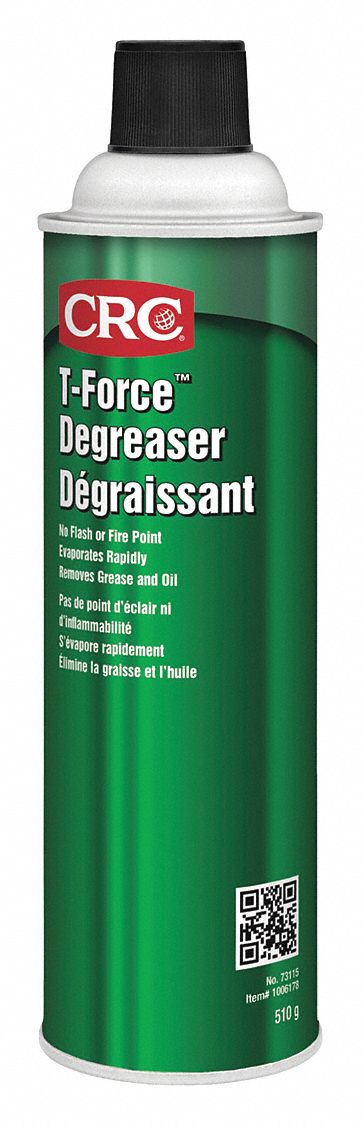 DEGREASER, INDUSTRIAL, AEROSOL, HALOGENATED, NON CONDUCTIVE/CORROSIVE/STAINING, CLEAR, 510 G,