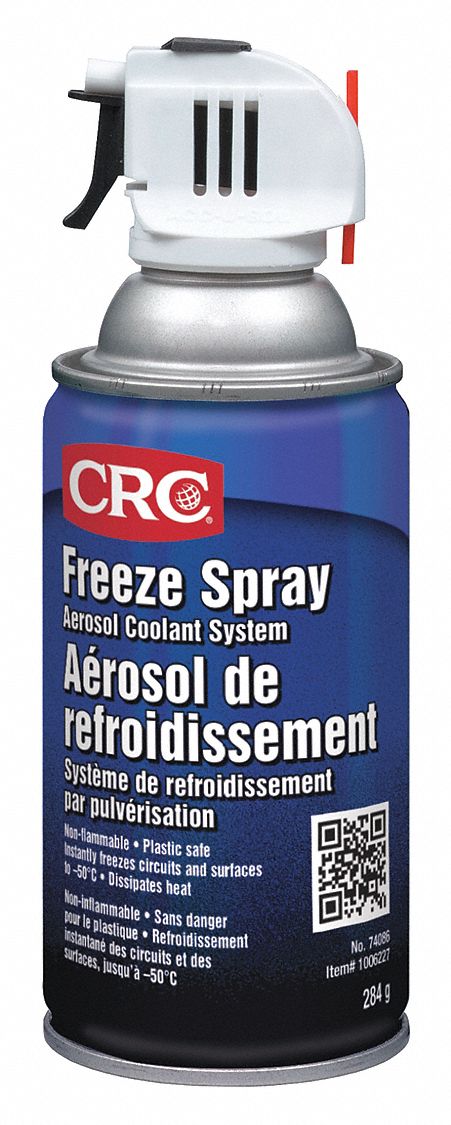 FREEZE SPRAY, FREEZES SURFACES TO -50 ° F, CLEAR, 6.68 X 15.58 X 6.68 CM, 284 G, AEROSOL