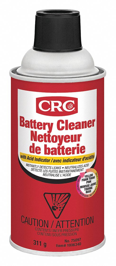 CLEANER, BATTERY, 1.04, 100 ° C, 0 ° C, 8.5 PH, YELLOW, 312 G, FOAM