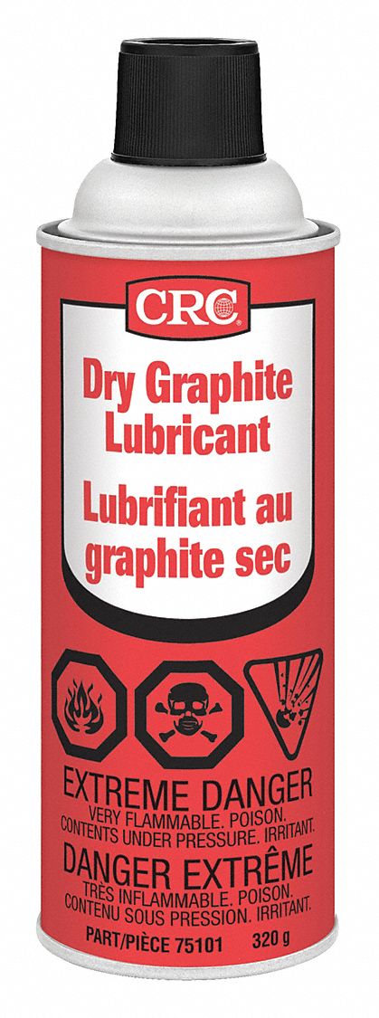 LUBRICANT, DRY FILM, ALL-TEMPERATURE, FAST-DRYING, GRAPHITE, AEROSOL, 320 G CAN