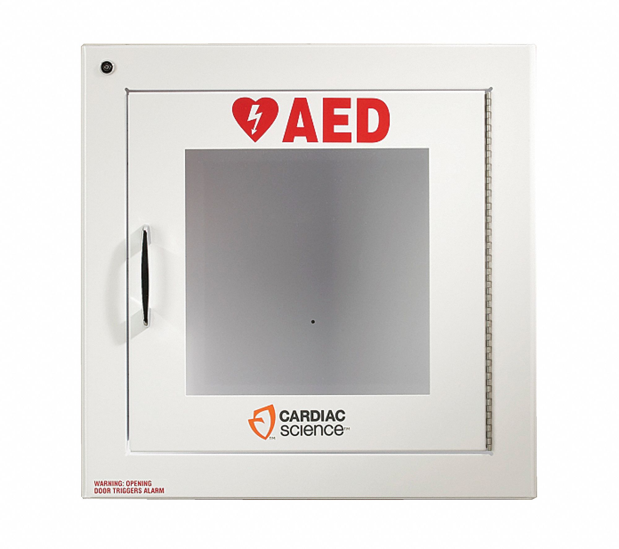 AED WALL CABINET W ALARM, SURFACE MOUNT, SECURITY ENABLED, 17.5 X 17.5 X 7 IN, STAINLESS STEEL