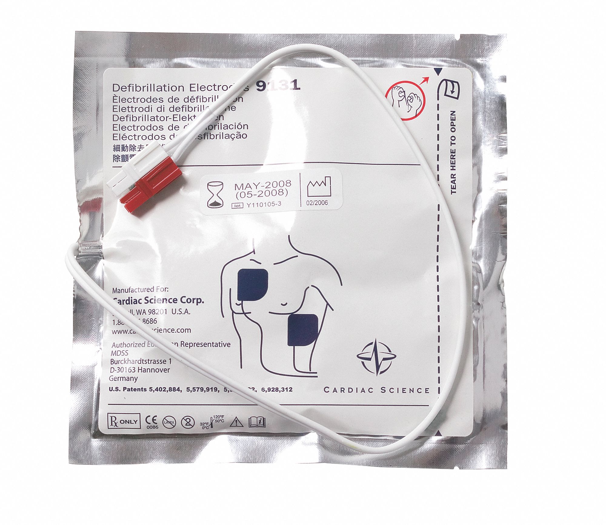 ADULT ELECTRODES FOR POWERHEART G3 AED, PRE-CONNECTED