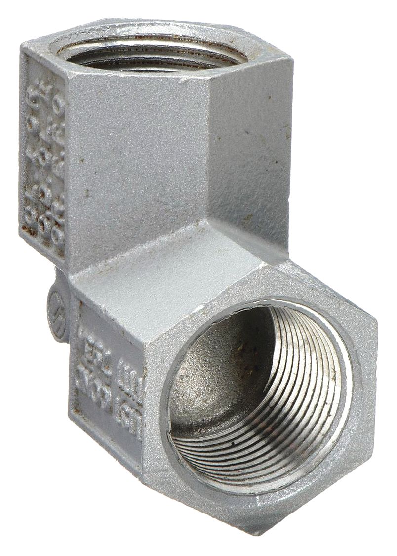 ELBOW, 90 DEGREES, ALUMINUM, POWDER COATED, FF, ¾ IN TRADE SIZE, FEMALE TO FEMALE, NPT