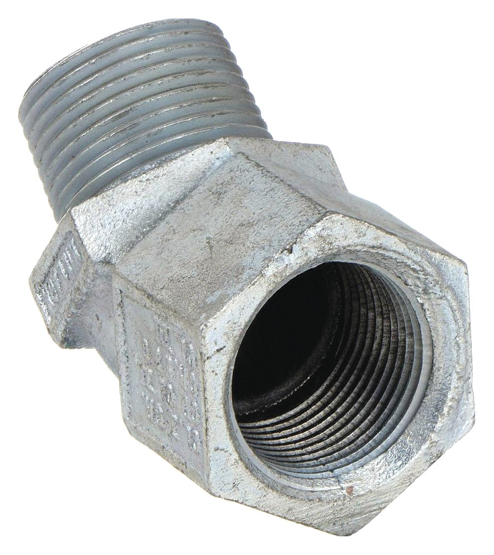 ELBOW, 45 DEGREES, IRON, POWDER COATED, ½ IN TRADE SIZE, FEMALE TO MALE, NPT