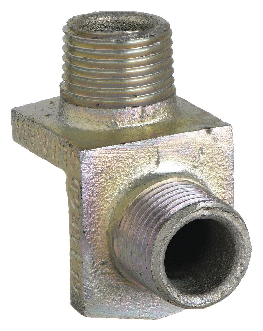 Elbow, 90 Degrees: Iron, Powder Coated, MM, 1/2 in Trade Size, Male to Male, NPT