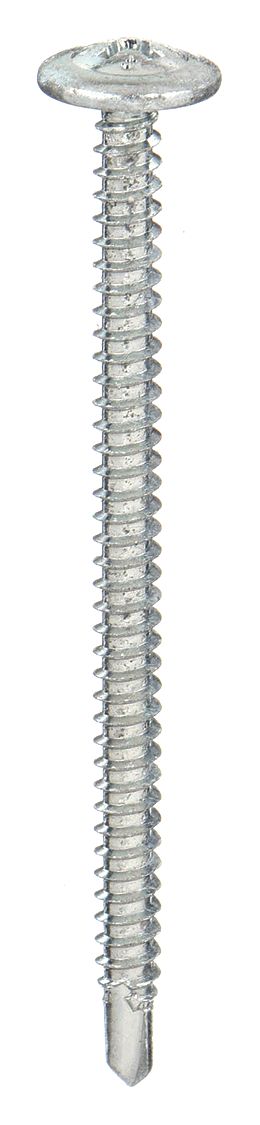 Self-Drilling Screw: #8 Size, 3 in Lg, Steel, Zinc-Plated, K-Lath, Phillips, 1, 500 PK