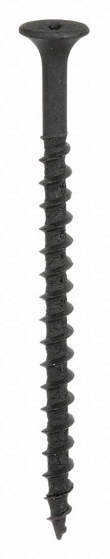 Drywall Screw: #7 Size, 2 1/2 in Lg, Phosphate, Steel, Bugle, Phillips, 2, 500 PK