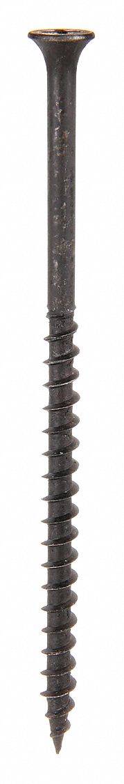 Drywall Screw: #10 Size, 4 1/2 in Lg, Zinc Yellow, Steel, Bugle, Phillips, 750 PK