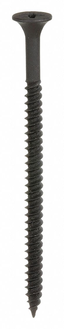 Drywall Screw: #7 Size, 2 1/2 in Lg, Phosphate, Steel, Bugle, Phillips, 2, 500 PK