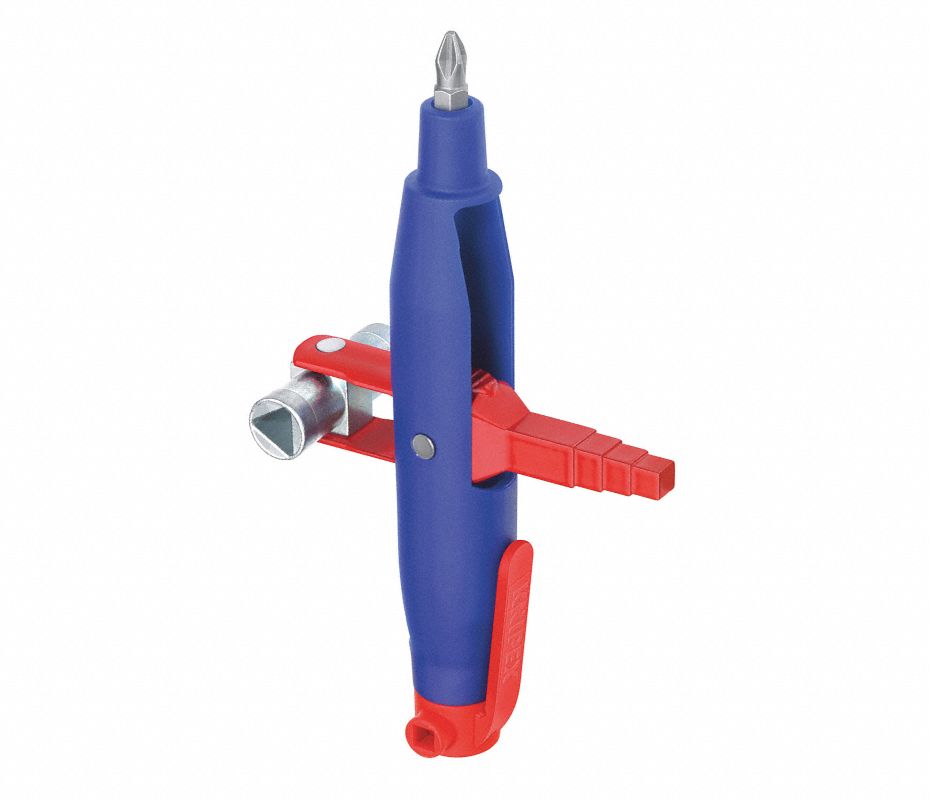 🔑 Llave Para Gabinete De Control Knipex 00 11 03 – 3 Piezas De Zinc – Herramienta Profesional Para Armarios Eléctricos