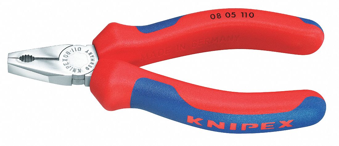 MINI COMBO PLIERS,4-1/4IN L,RED/BLUE