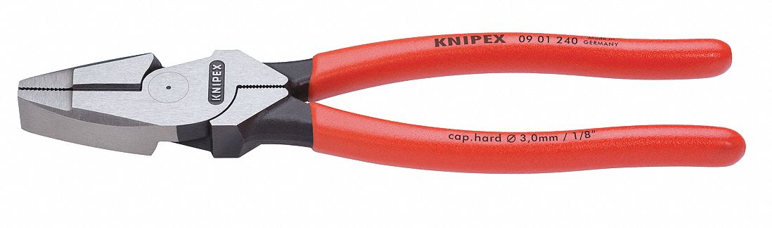 KNIPEX Pinzas de Electricista 9-1/4 Rojo - Pinzas para Electricista y  Herrero - 10N834