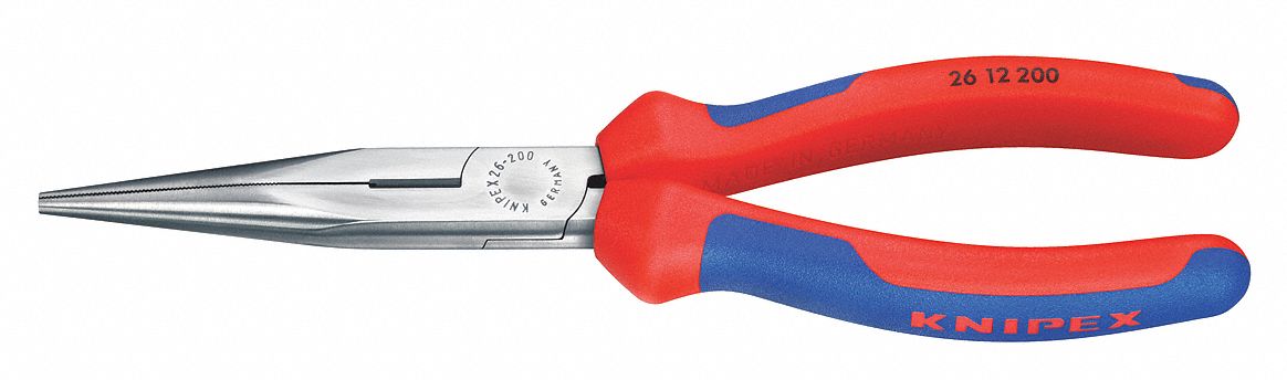 Needle Nose Plier, 8" L, 11/16" Jaw