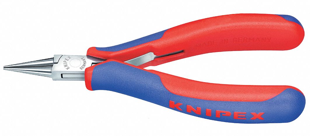 NEEDLE NOSE PLIER, ESD-SAFE, 1⅛ IN MAX JAW OPENING, 5¼ IN OVERALL L, ⅞ IN JAW L, SMOOTH
