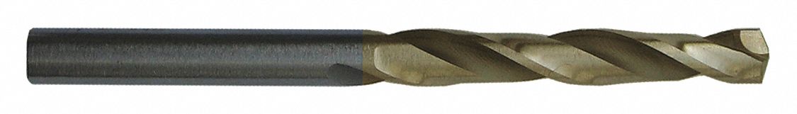 JOBBER DRILL BIT, 5 3/16 IN FLUTE, 7 1/8 IN L, 39/64 IN DIA, CARBIDE TIPPED/TIALN COATED