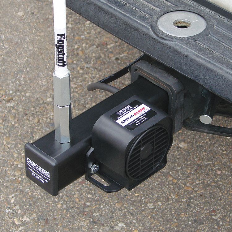 HITCH MOUNT W POWER CORD & BACKUP ALARM, OVERALL HEIGHT 1 IN, ALUMINIUM