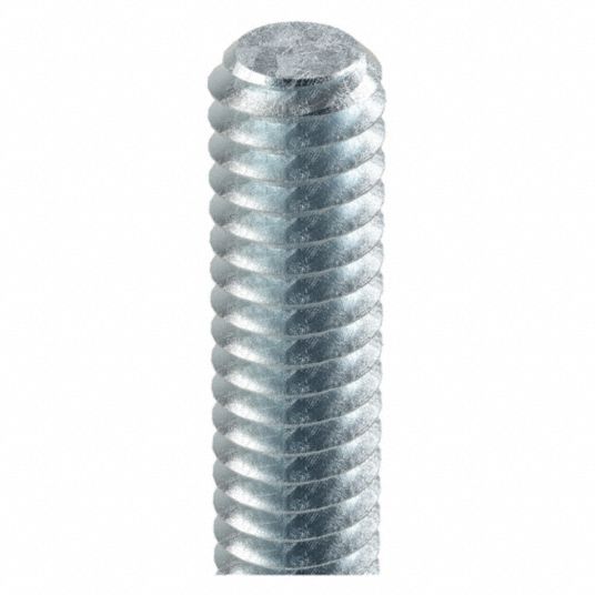 3/8-16 Thread Size, Steel, Fully Threaded Rod - 4FGR9