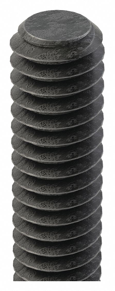 FULLY THREADED ROD, ¼"-20 THREAD SIZE, STEEL, UNC, GRADE A, BLACK OXIDE, 2 FT OVERALL L