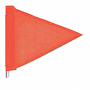TRIANGULAR REPLACEMENT WHIP FLAG, ORANGE, 12 X 9 X 0.1 IN, NYLON MESH