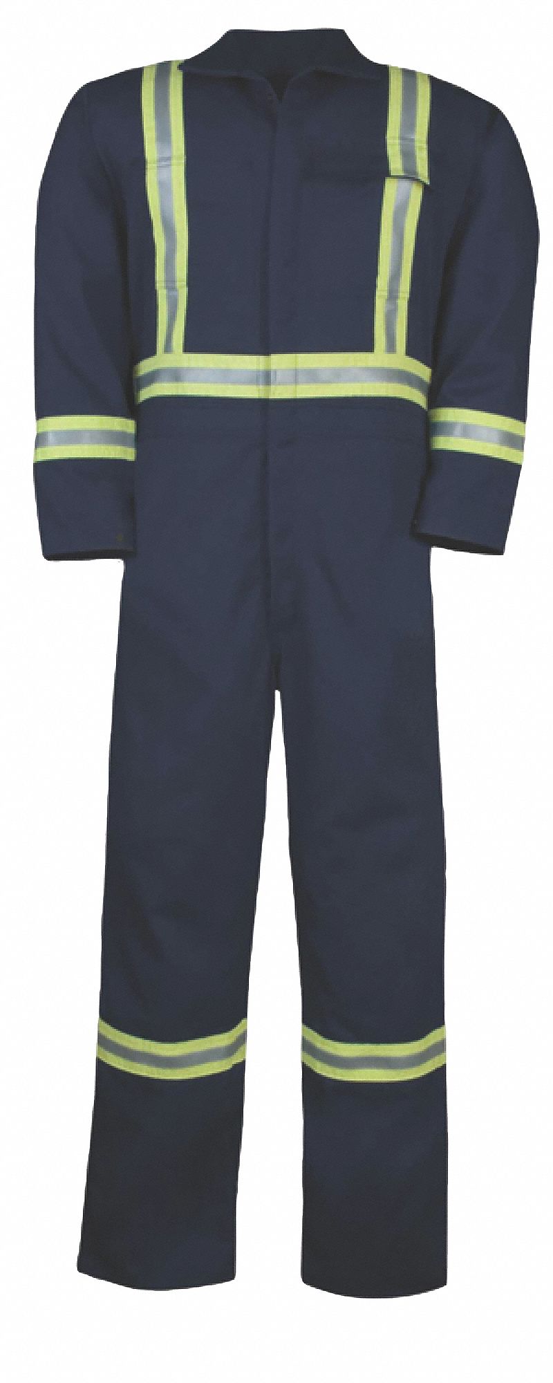 COVERALL, 2-WAY ZIPPER, CSA Z462, ANTI-STATIC, 7.5 OZ, NAVY, MEDIUM TALL