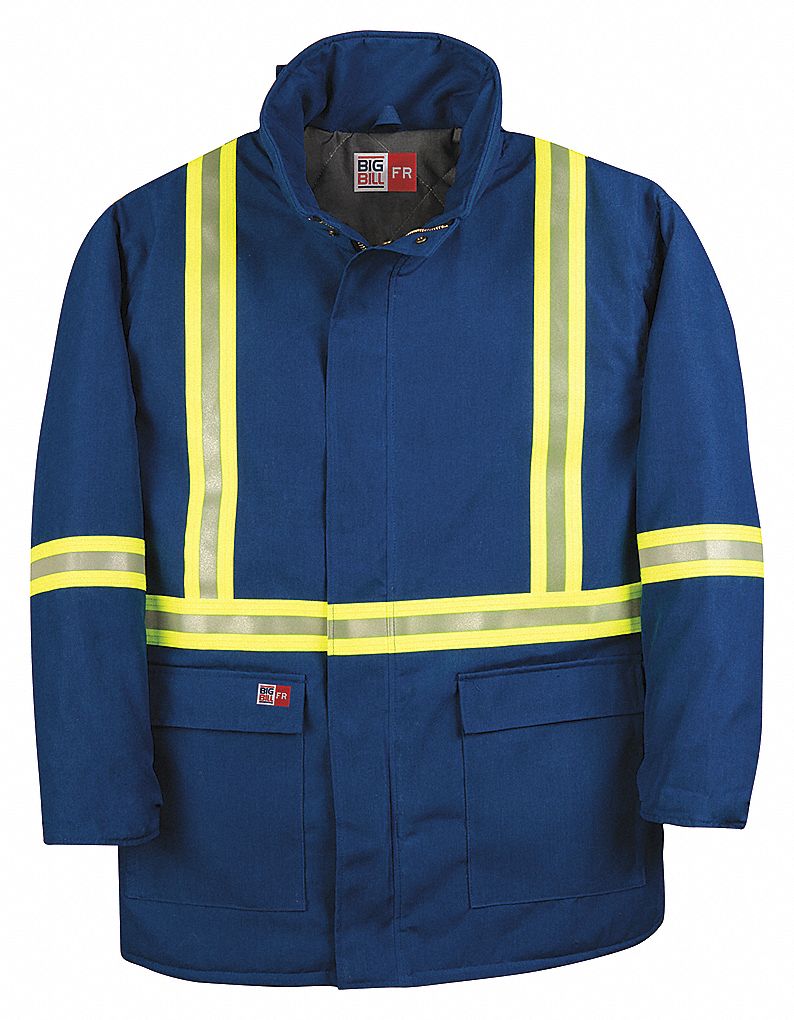 WORK PARKA, CSA Z462, REFLECTIVE, INSULATED, SZ L/REG, ROYAL BLUE, NOMEX IIIA/THERMATEX/KEVLAR