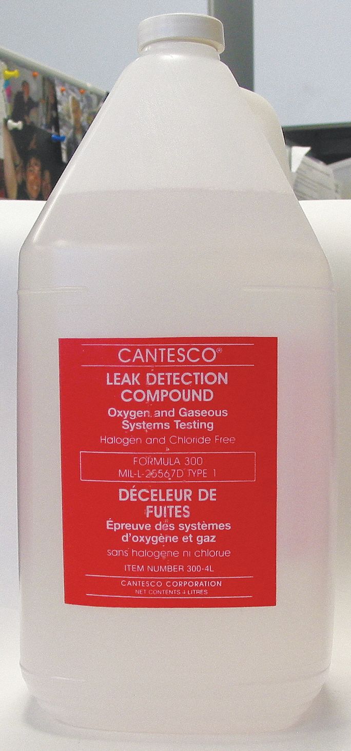 DÉTECTEUR DE FUITE, TYPE 1, TEMP. RÉGULIÈRE, PLAGE TEMP. -3 ° C À 93 ° C, BOUTEILLE 4 L