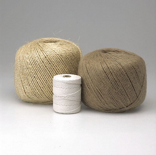 SISAL TWINE, 2-PLY, 137 LBS TENSILE STRENGTH, NATURAL, 1780 FT X 3/64 IN, 10 LB