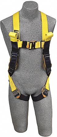 ARC FLASH HARNESS, DORSAL/FRONT WEB LOOP, QUICK-CONNECT, 310 LBS, SZ L, ZINC-PLATED STEEL & NYLON