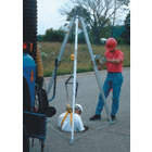 TRIPOD, USE WITH SRL/WINCH, ADJ, 350 LB WEIGHT CAP, SILVER, 68 TO 93 IN HEIGHT, ALUMINUM