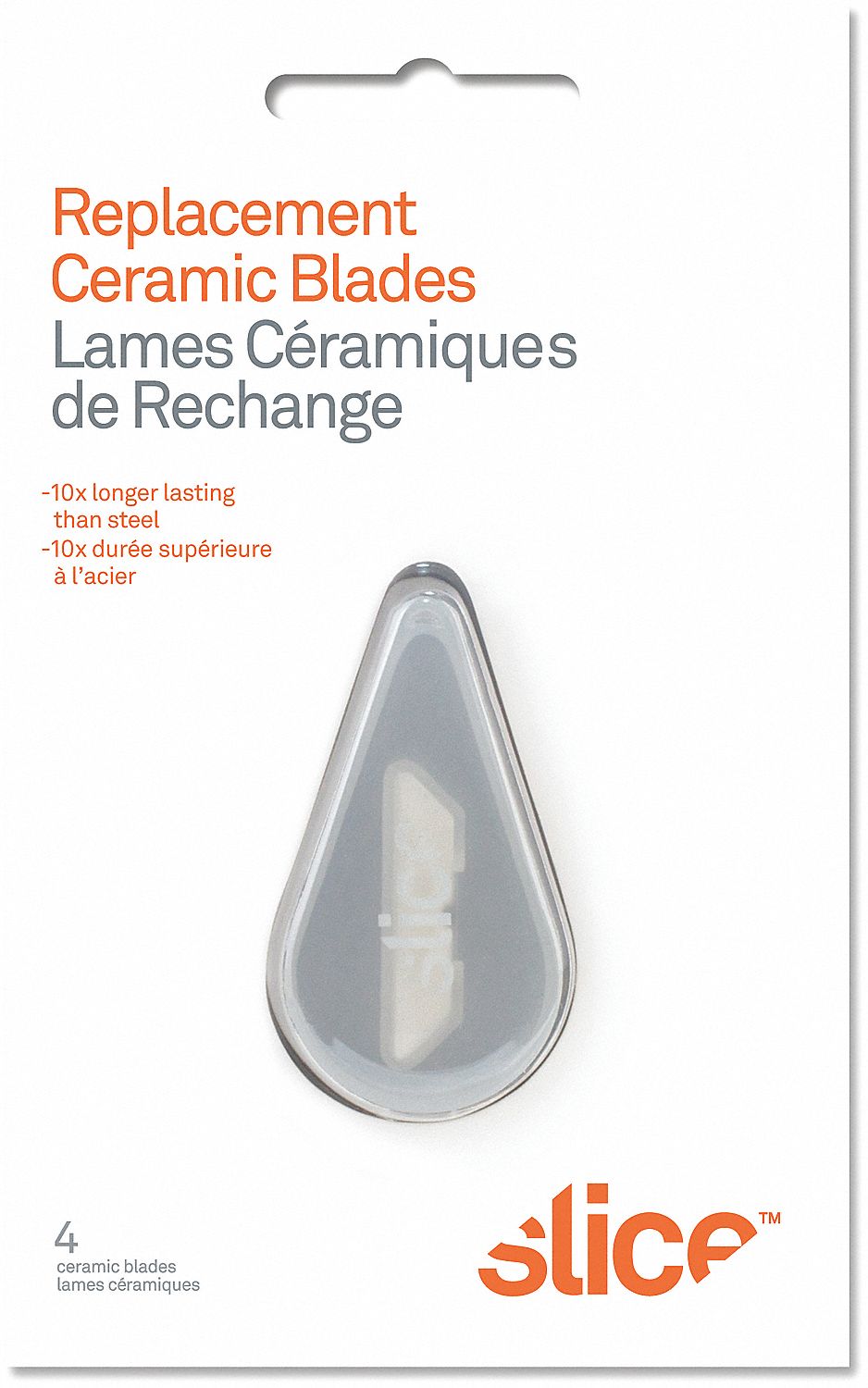 LAMES DE RECHANGE P/ COUTEAU TOUT USAGE,UNILATÉRAL,CÉRAMIQUE,PK 4