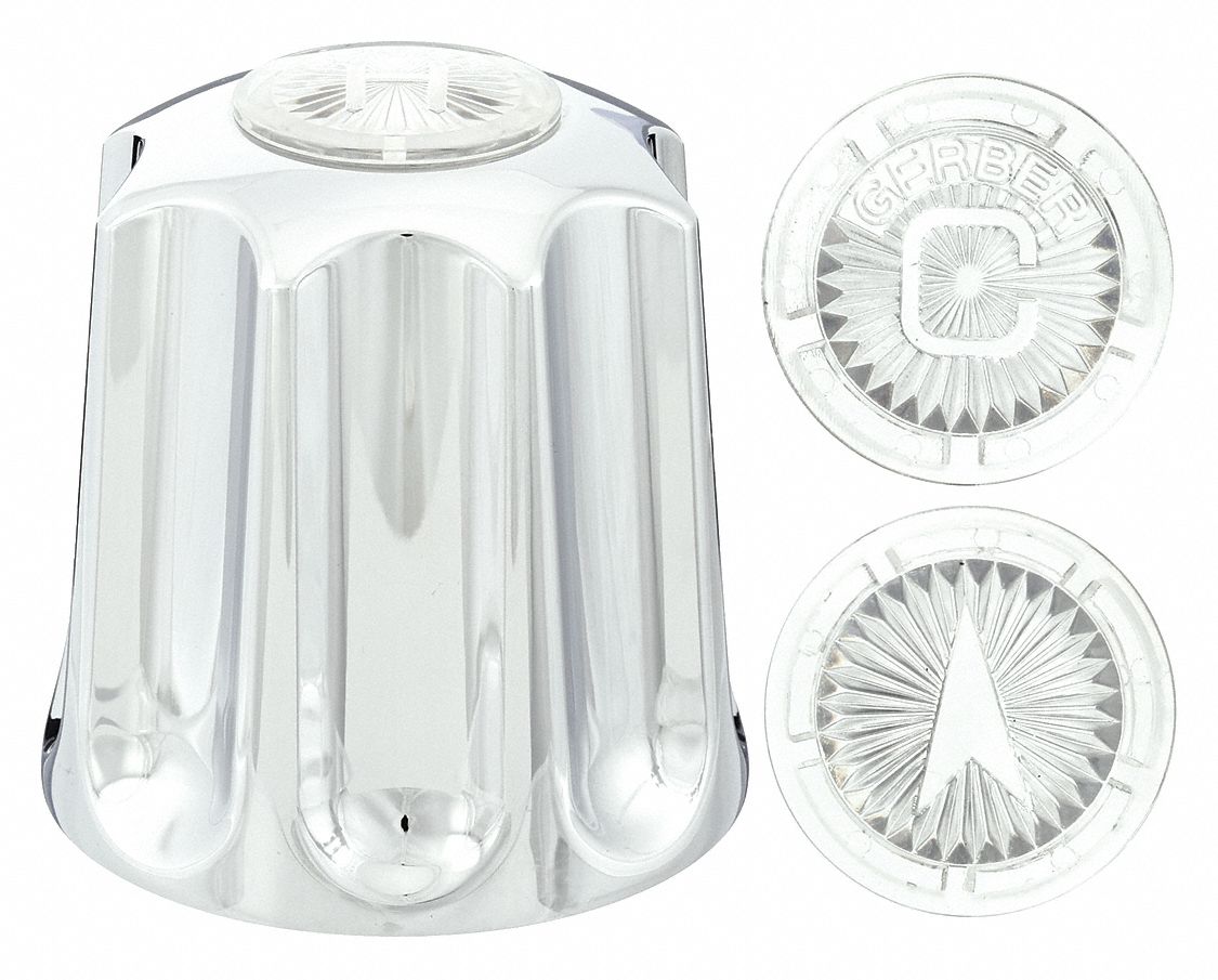 Handle: T&S Brass, For Gerber Classics Series, Knob Handle, Use with Hot/Cold Water Temp, Zinc