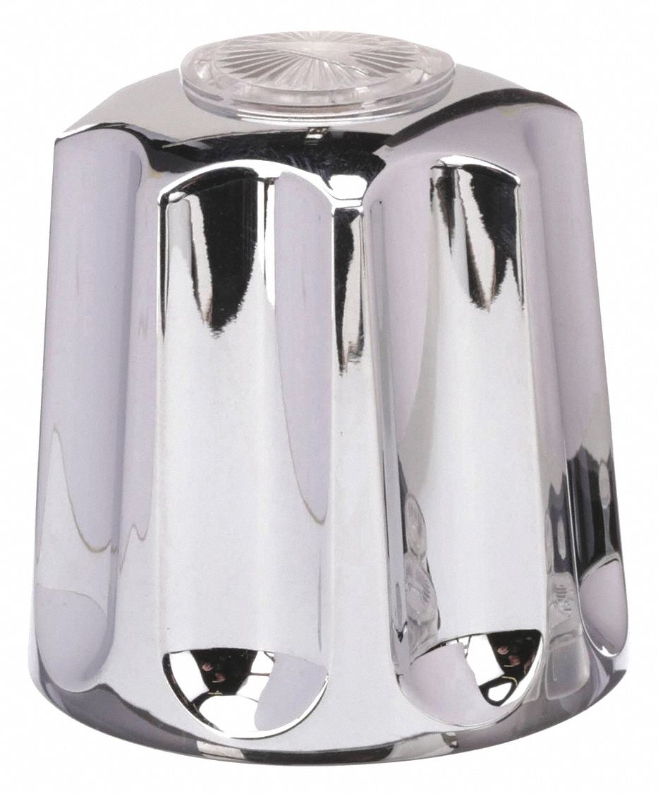 Handle: T&S Brass, For Gerber Classics Series, Knob Handle, Use with Hot/Cold Water Temp, Zinc