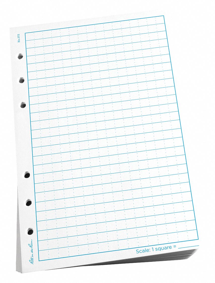 RITE IN THE RAIN Loose Leaf Paper, 45/8 x 7, White, PK100 10R323372
