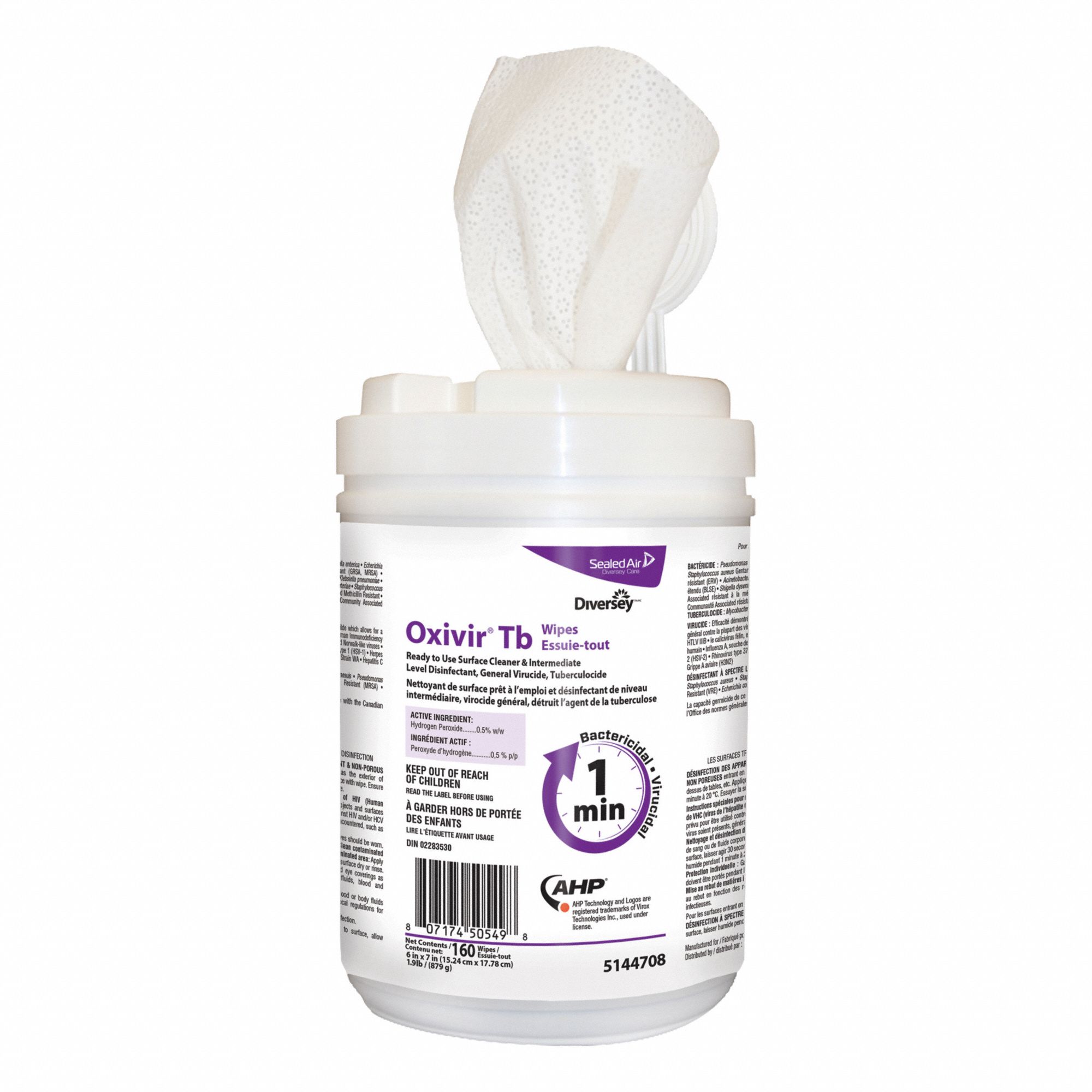 WIPES DISINFECTANT OXIVIR TB 160WPS