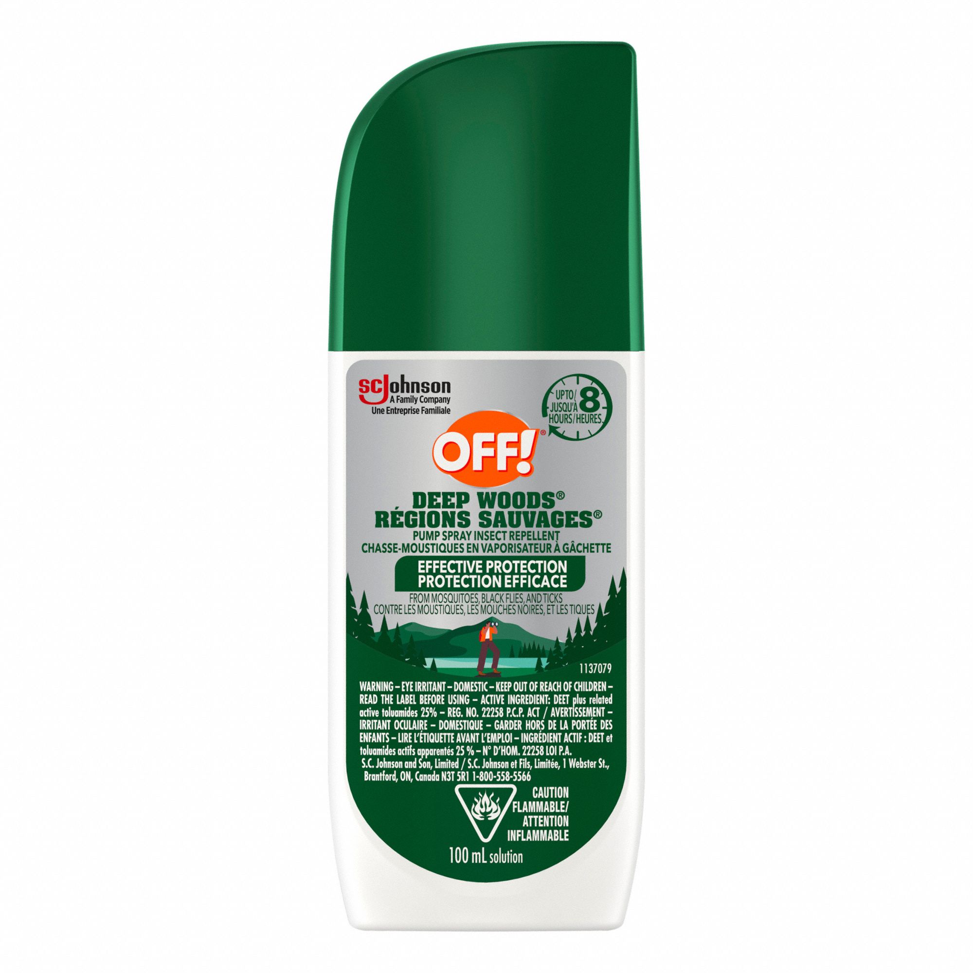 DEEP WOODS INSECT REPELLENT, PUMP SPRAY, MEETS PCP, READY-TO-USE, DEET, 100 ML