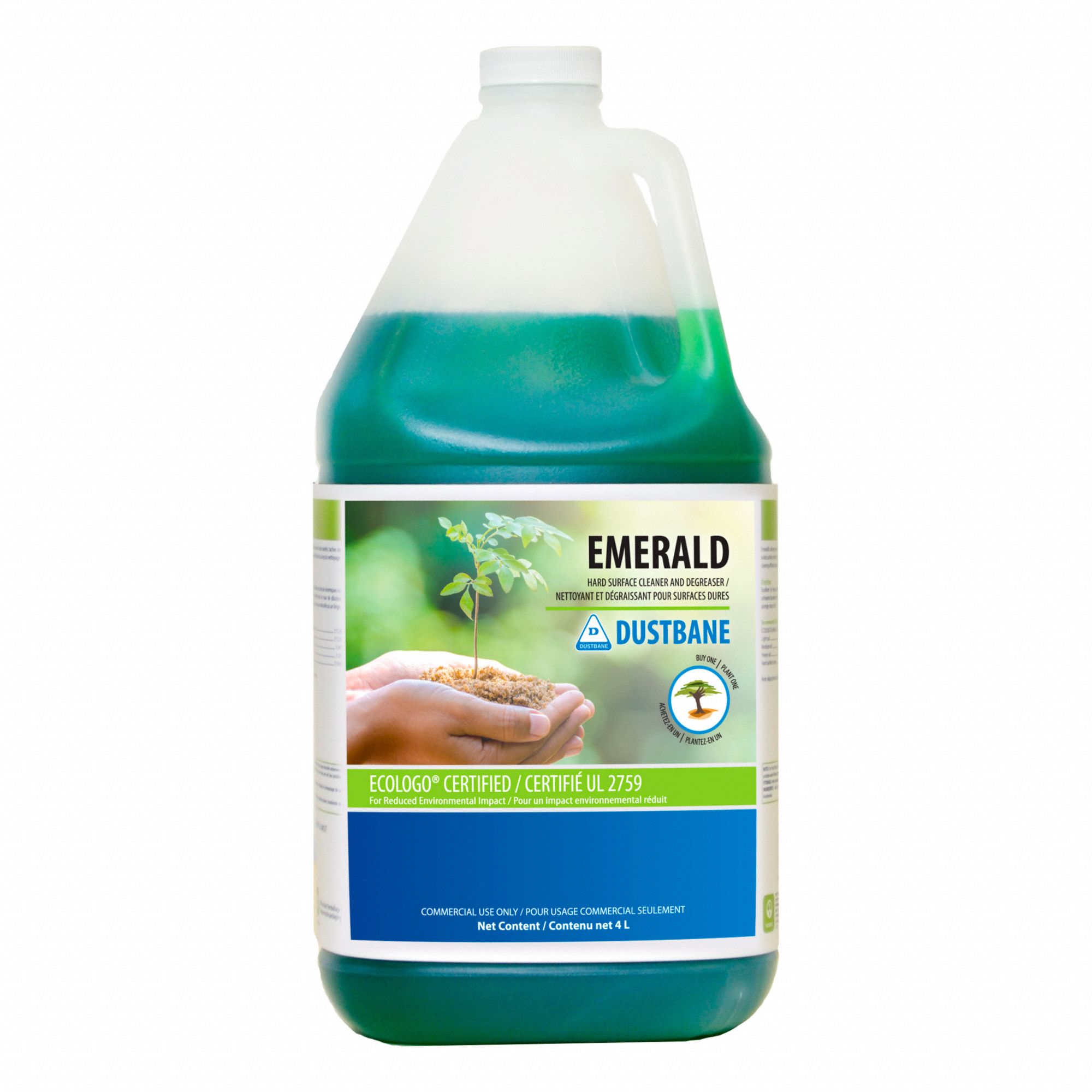 CLEANER/DEGREASER, LIQUID, BIODEGRADABLE, SOLVENT-FREE, MILD ODOUR, GREEN, 4 L