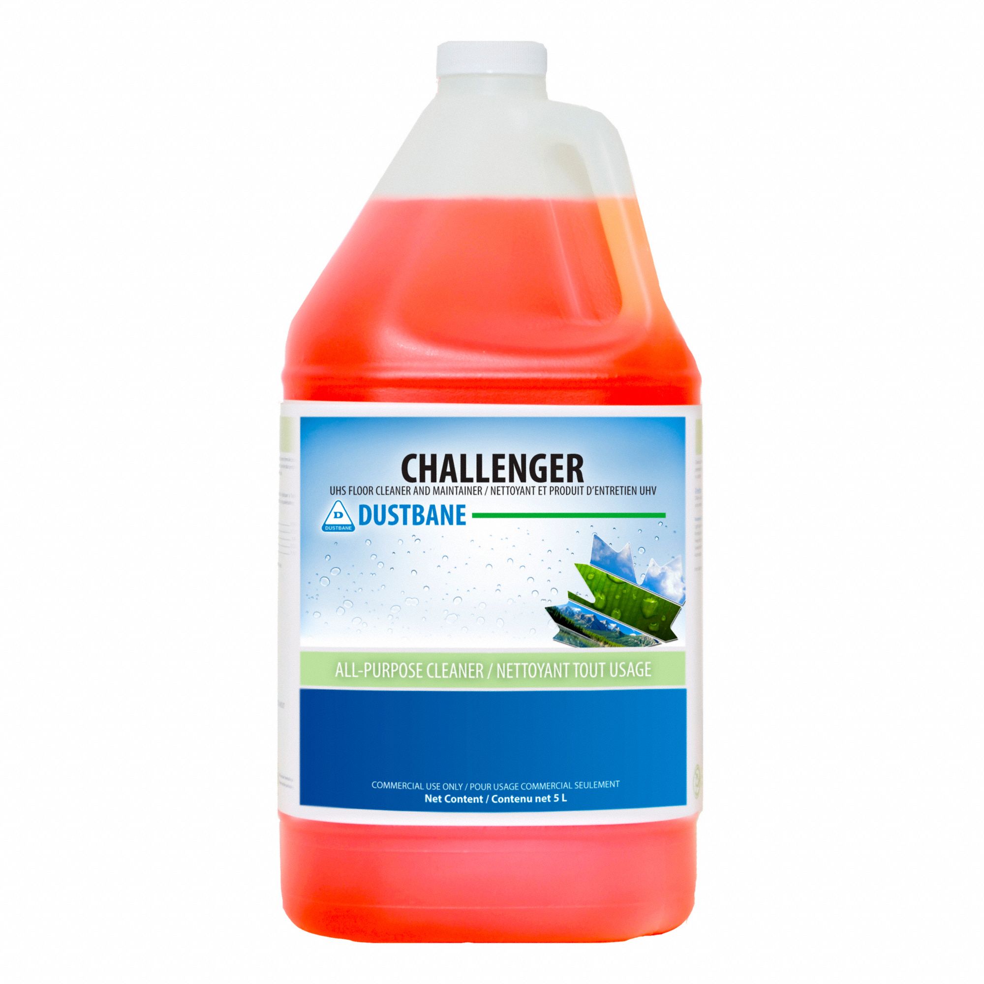 FLOOR CLEANER/MAINTAINER, LIQUID, SOLVENT/PHOSPHATE-FREE, CITRUS SCENT, ORNG, 5 LITRES