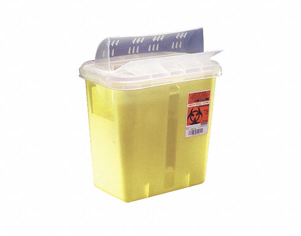 CONTAINER SHARPS SAFE YELLOW W/LID