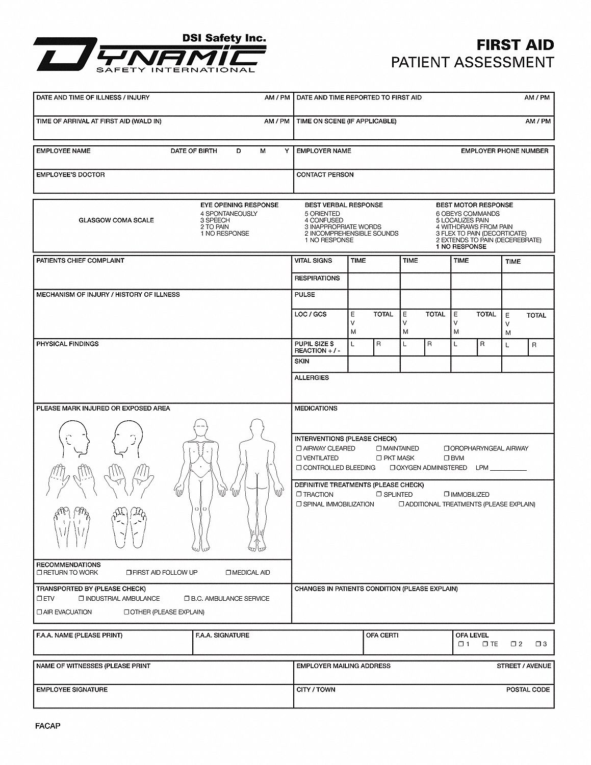 CHART, PATIENT ASSESSMENT