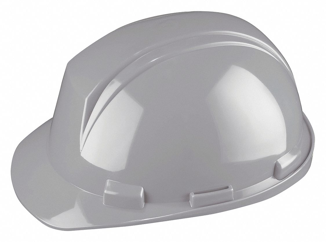 CASQ SÉC,CSA E,BORD DE CHAPEAU,TYPE 2,VERR À 4 POINTS,MLB,GRIS,TLE 6 1/2-8,PE