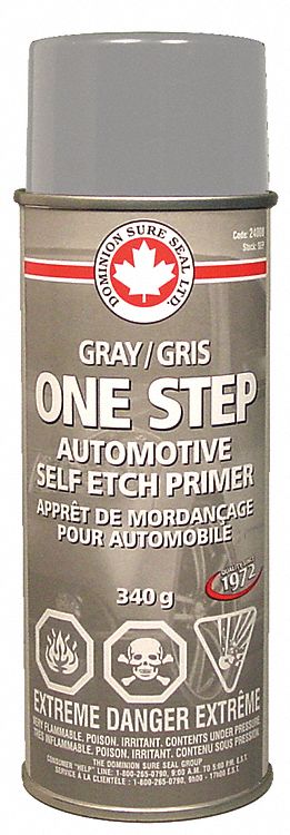 SELF ETCH PRIMER, AEROSOL, 30 TO 40 MIN DRY, 15 TO 35 DEG CELSIUS, GREY, 1.2 G VOC, 340 G