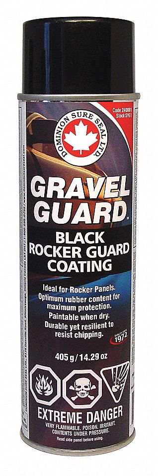 ROCKER GUARD COATING, 15 TO 35 DEG C/30 TO 40 MIN DRY, BLACK, 1.40 G VOC, 405 G