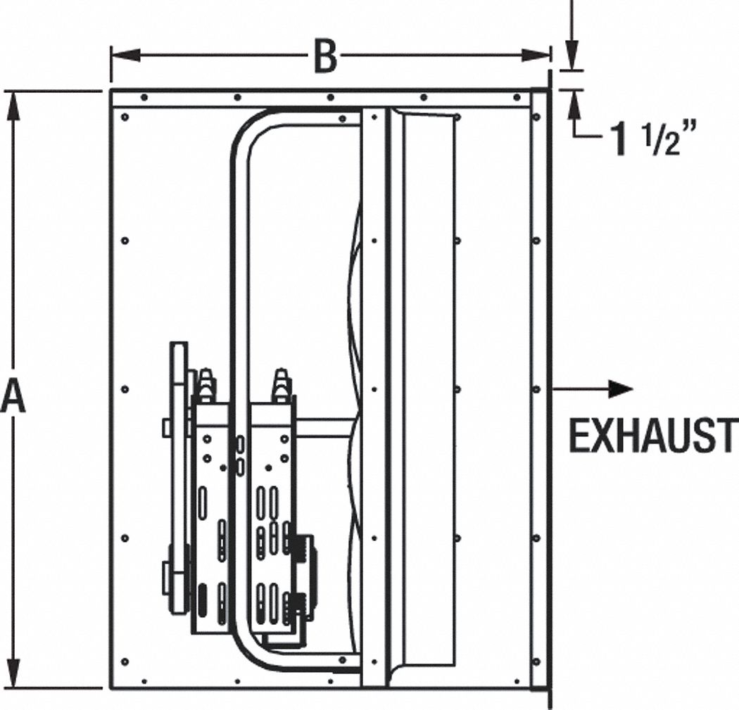 DAYTON FAN EXHAUST 48IN 208230/460V Belt Drive Exhaust Fans w/Drive
