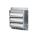 ALUMINUM WALL VENT SHUTTER, FOR 24 IN FAN, SINGLE PANEL, 27 IN H, 27 IN W, 2½ IN D, WALL